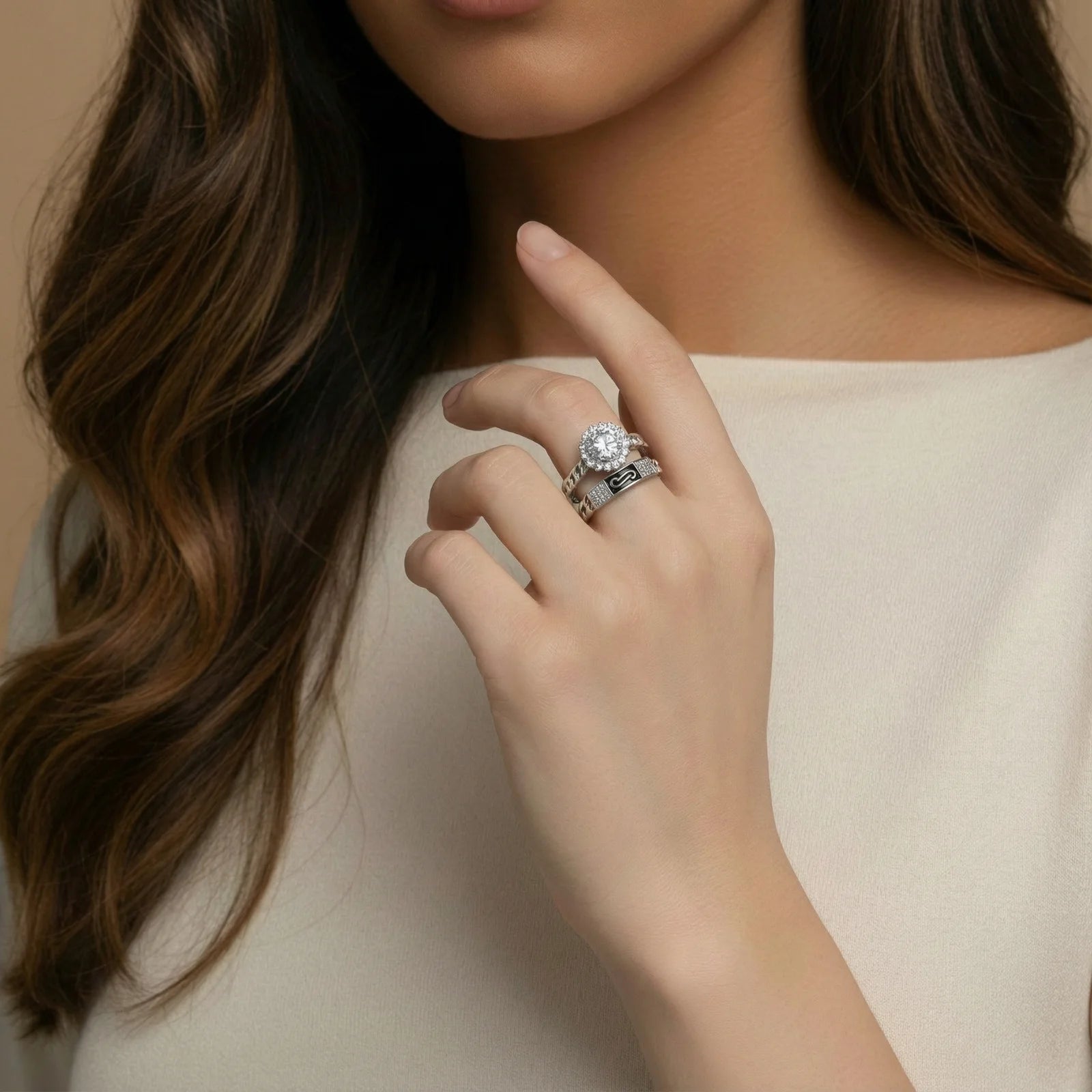 Cosmic Chain Halo Ring