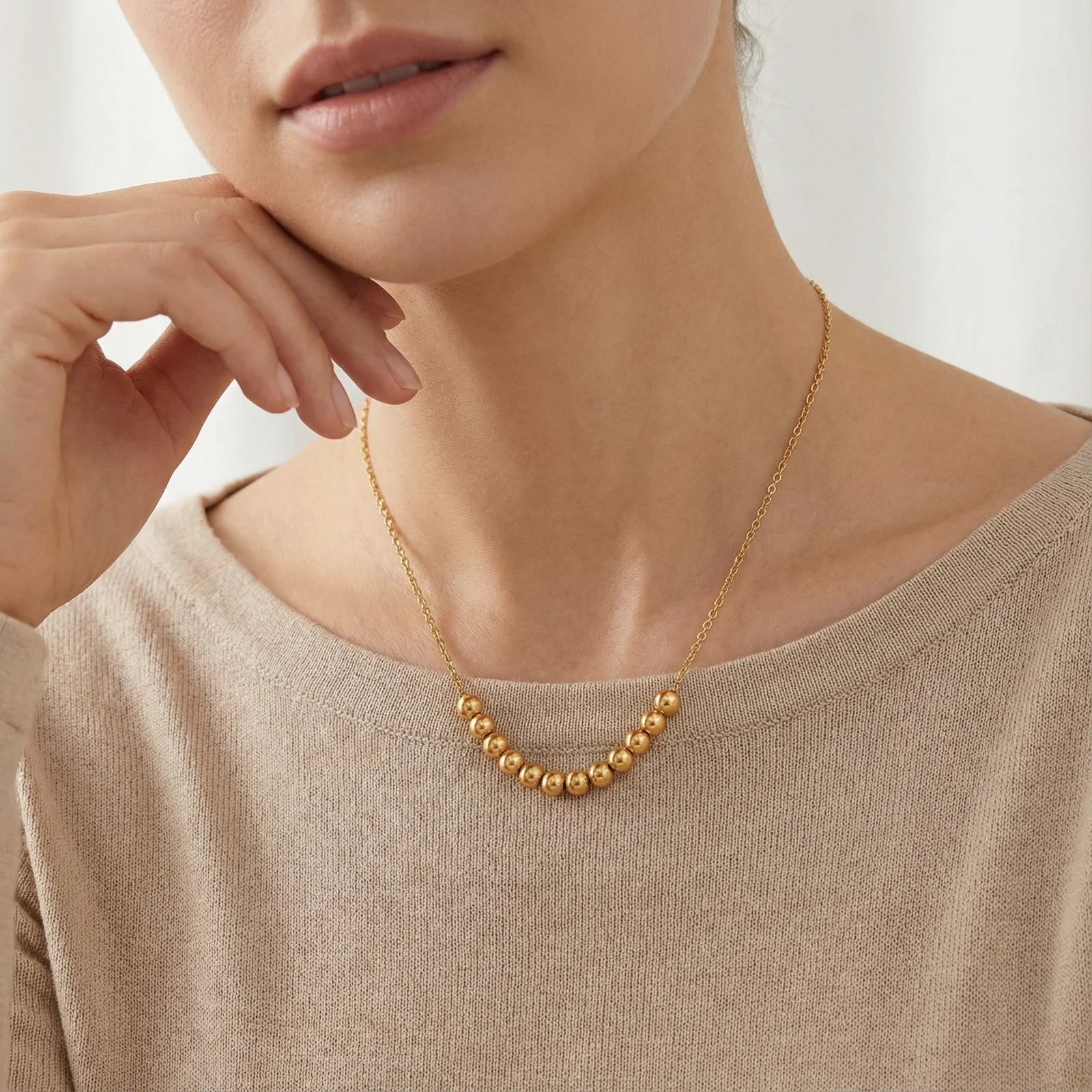 Golden Sphere Necklace