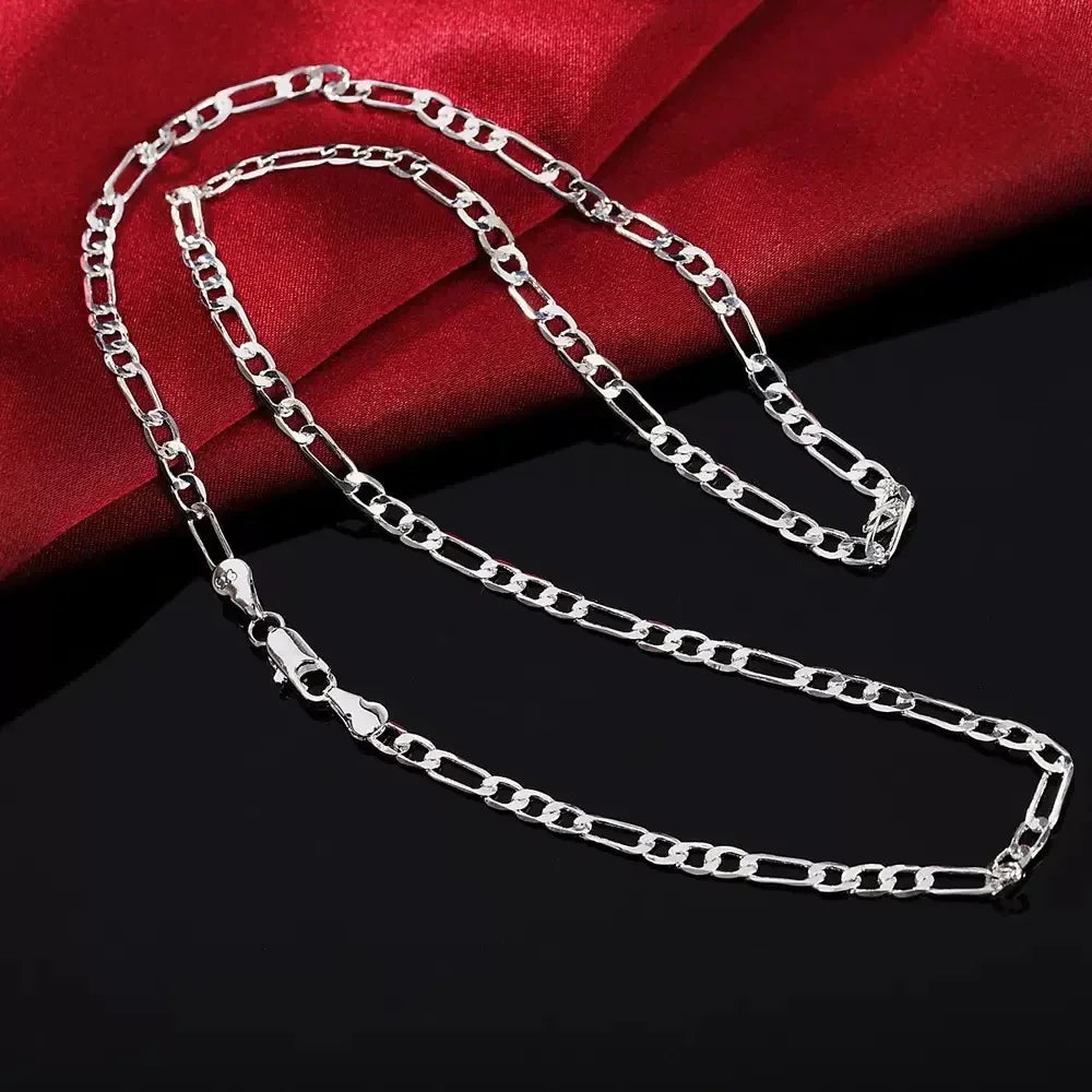 Fine Noble  Silver 4MM Chain